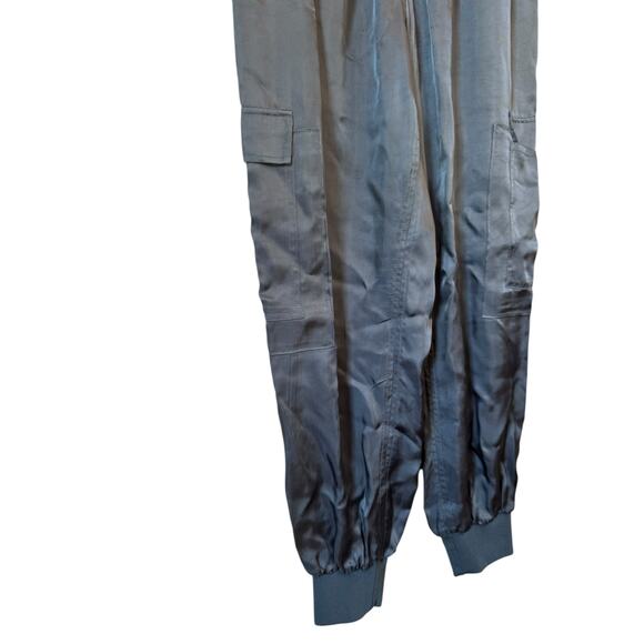 CINQ A SEPT Tous Les Jours Giles Pants Silky Taper Cargo Joggers Sz Medium Blue - Picture 6 of 9